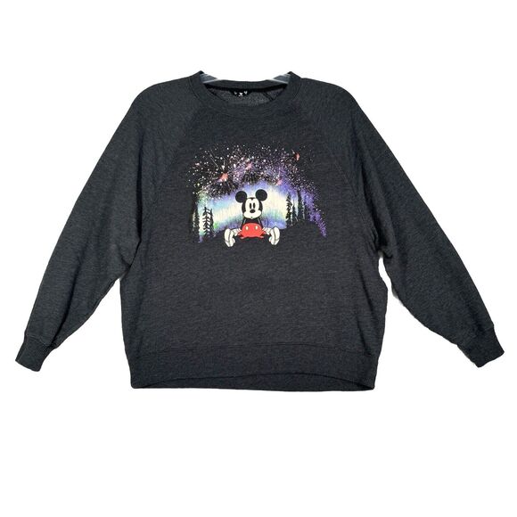 Disney Tops - Disney x American Eagle Shirt Womens Small Gray‎ Sweatshirt Mickey Mouse Casual